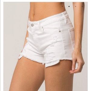 RSQ Venice Mid Rise Womens Ripped Denim Shorts